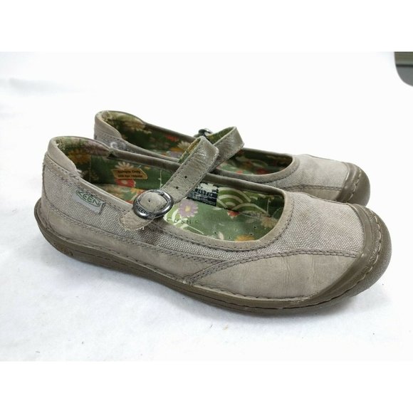 Keen Summer Buckle Gray Canvas Mary Jane Size 7 - Picture 1 of 10